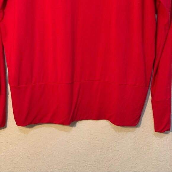 LONG TALL SALLY Longline Sweatshirt Women’s Large Red Scoop Neck Dolman. - Picture 4 of 10